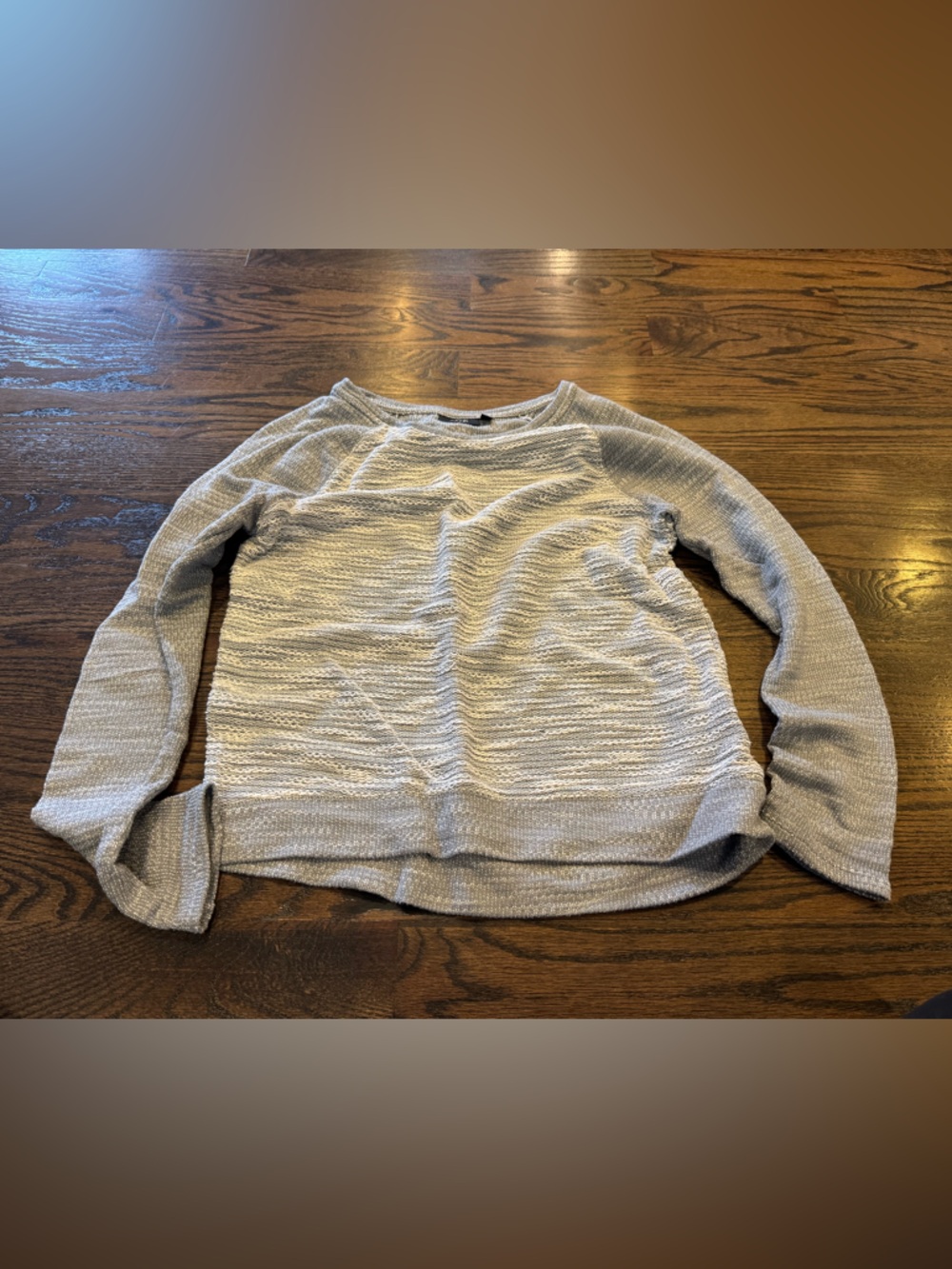 Apt. 9 Light Gray Textured Crewneck Sweater